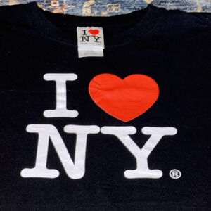 Kids/youth Lg I love Ny I heart ny black short sleeve T-shirt official product